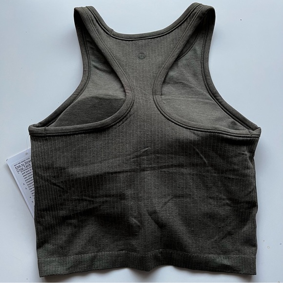 NWT Lululemon Ebb to Street Cropped Racerback Tank Top - Carob Brown - Picture 7 of 8